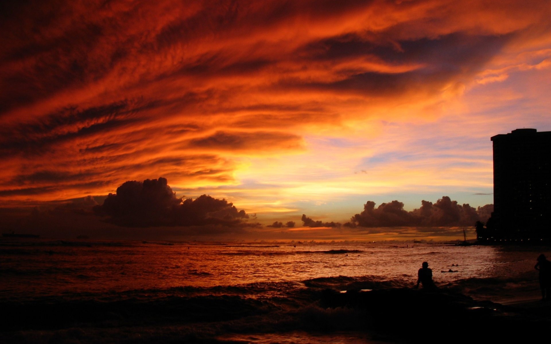 nature sunrise sea mood