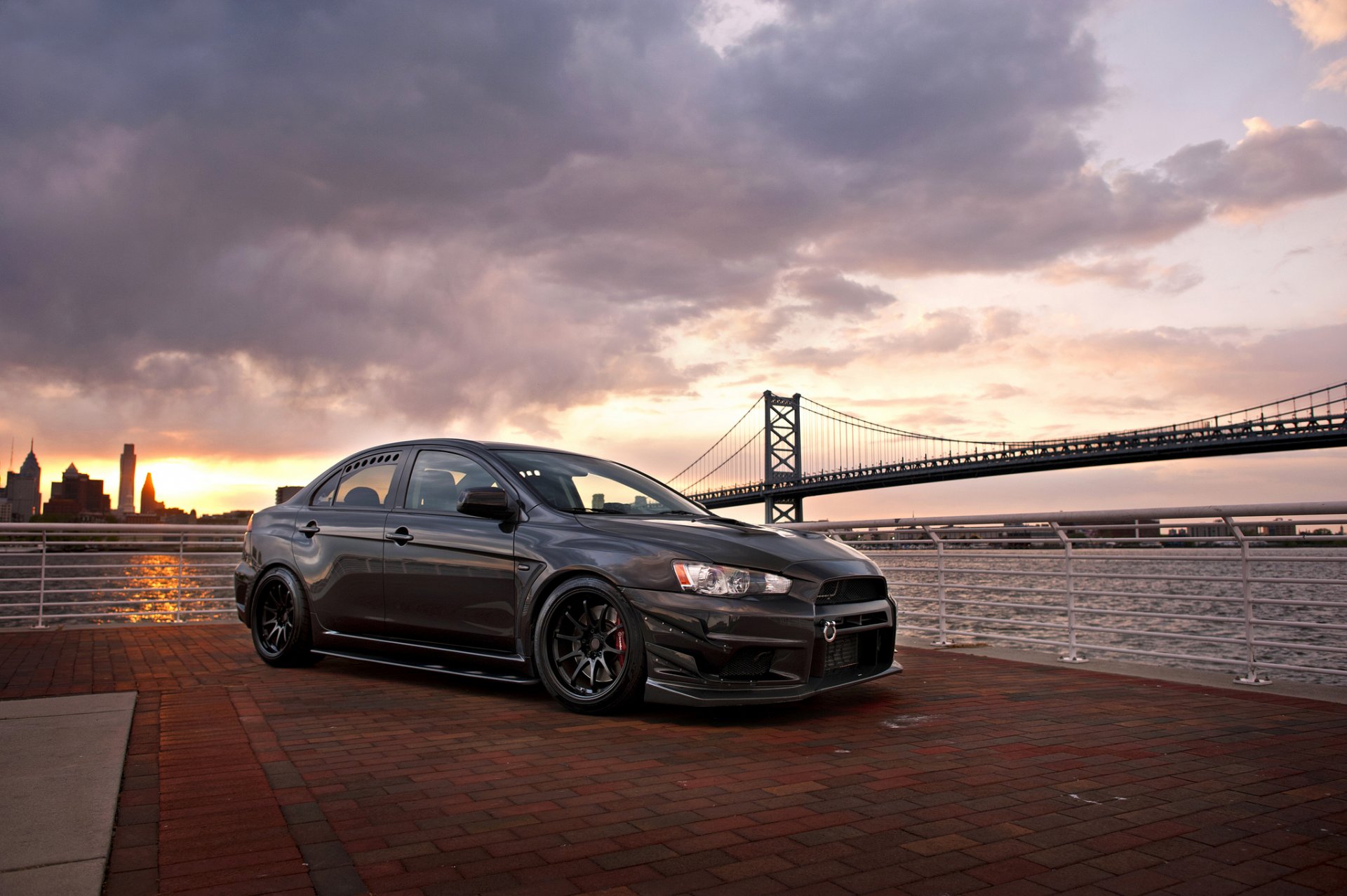 mitsubishi professions evo mitsubishi tuning city bridge golden gate bridge