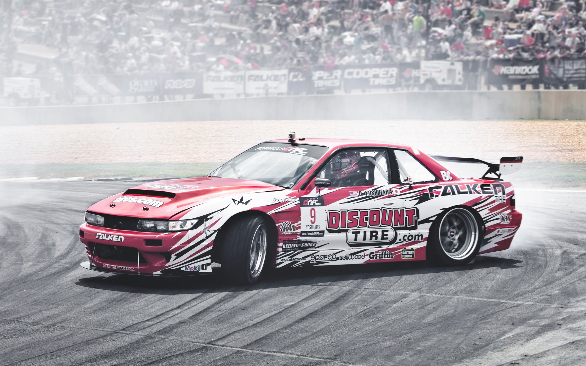 nissan silvia s13 drift poślizg drift auto dym zawody wyścigi