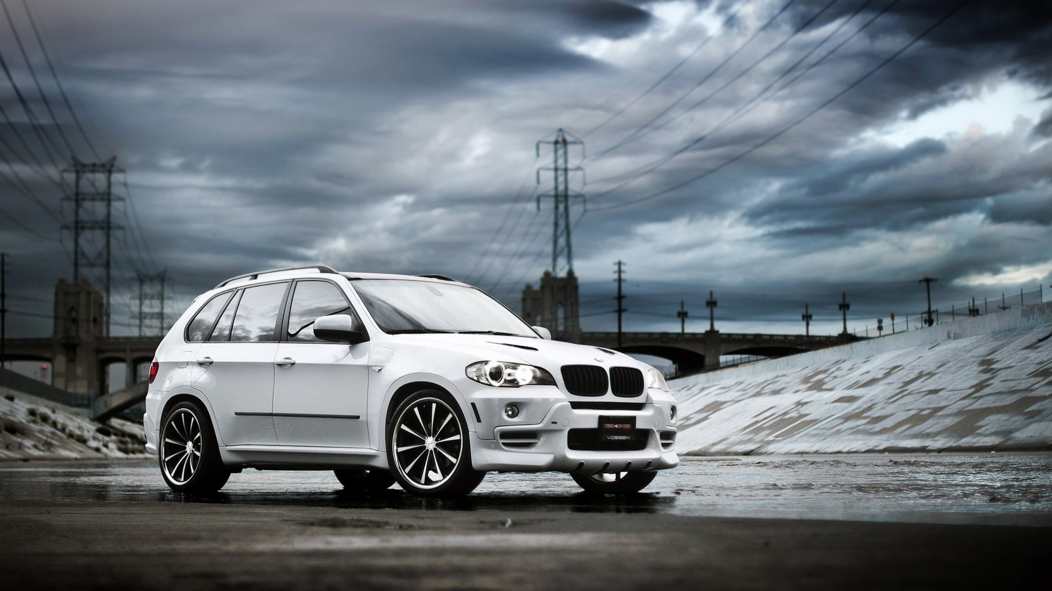 bmw x5 тюнинг бмв внедорожник белый тучи