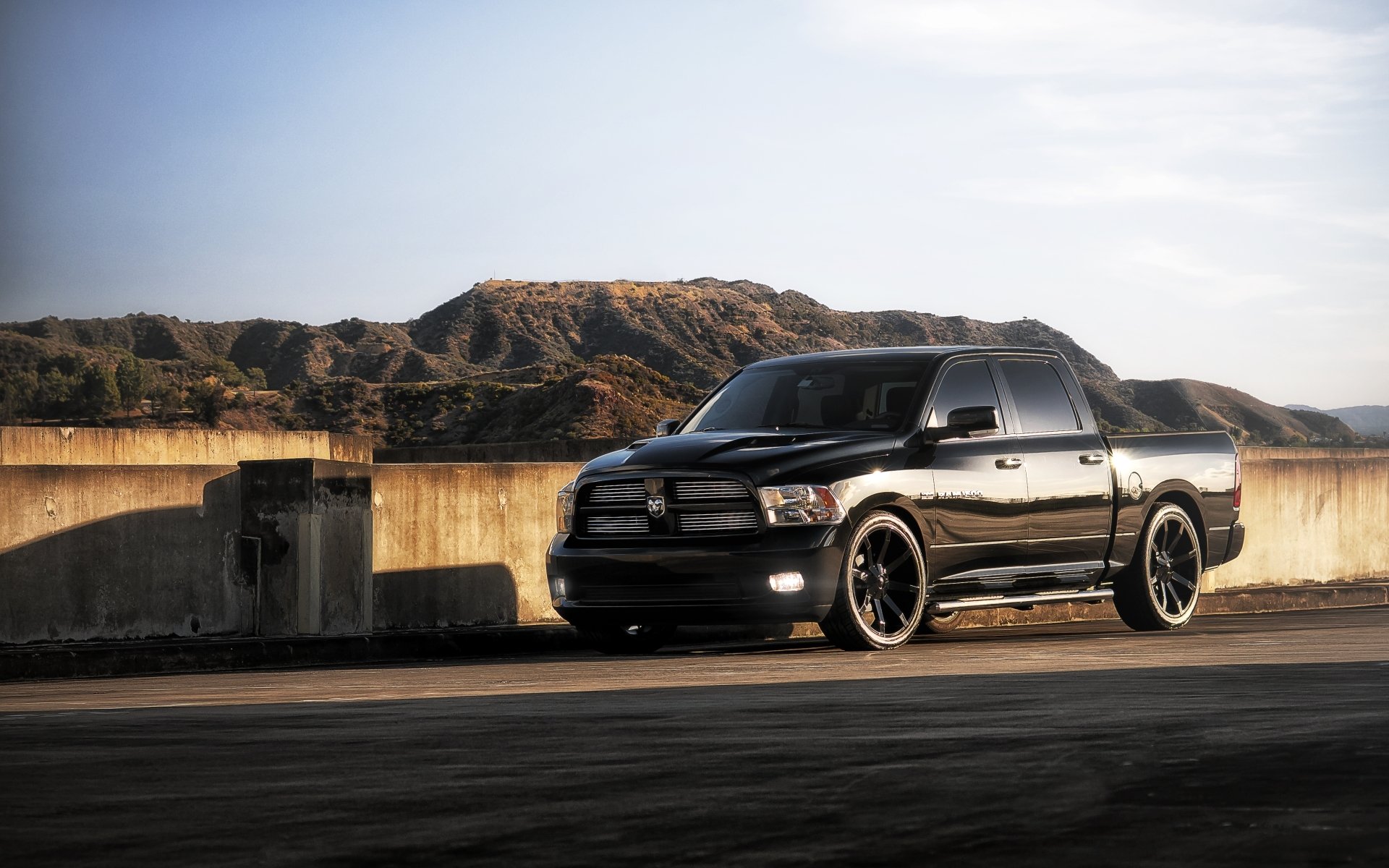 dodge ram 1500 dodge ram pickup jeep front end tuning rims reflection shadow mountains.sky