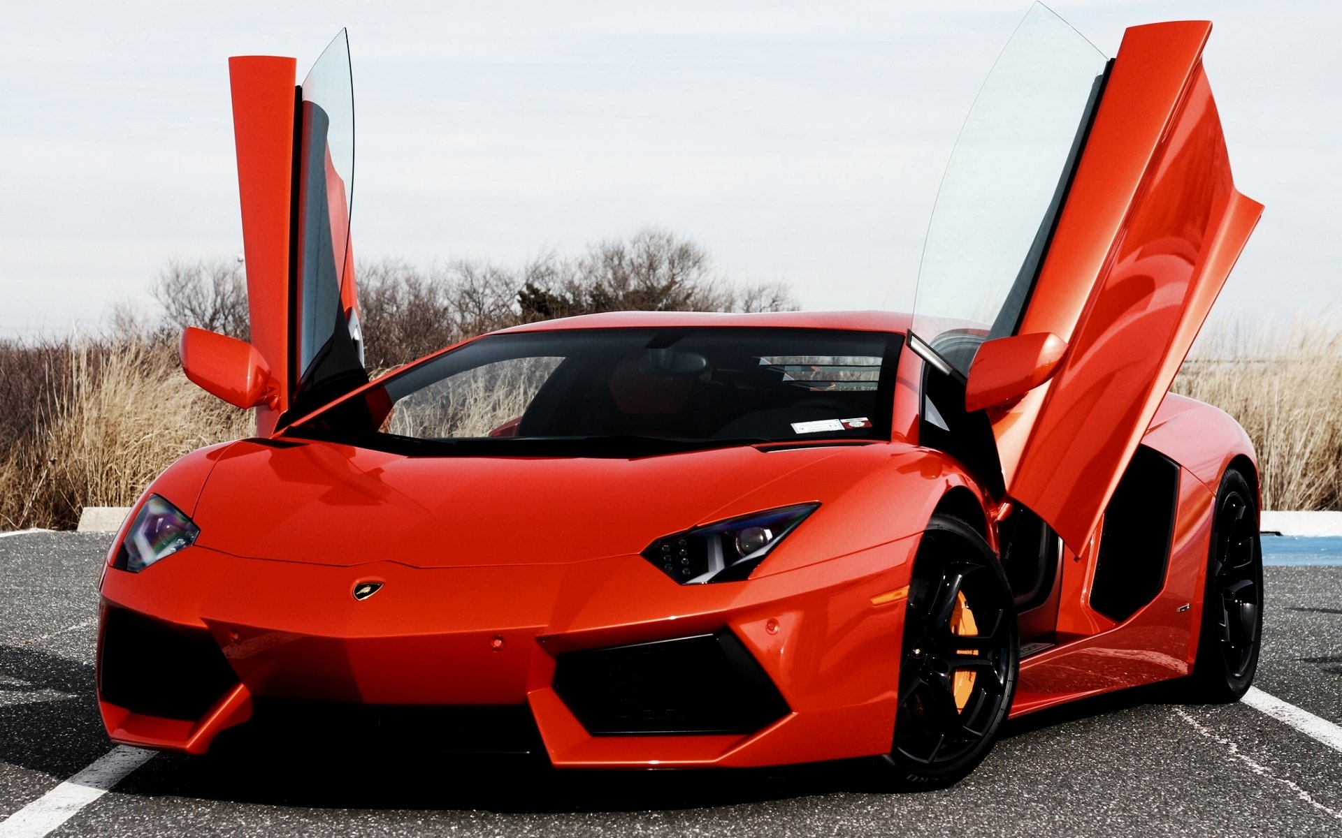 lamborghini aventador lp700-4 lamborghini aventador supercar avant orange portes