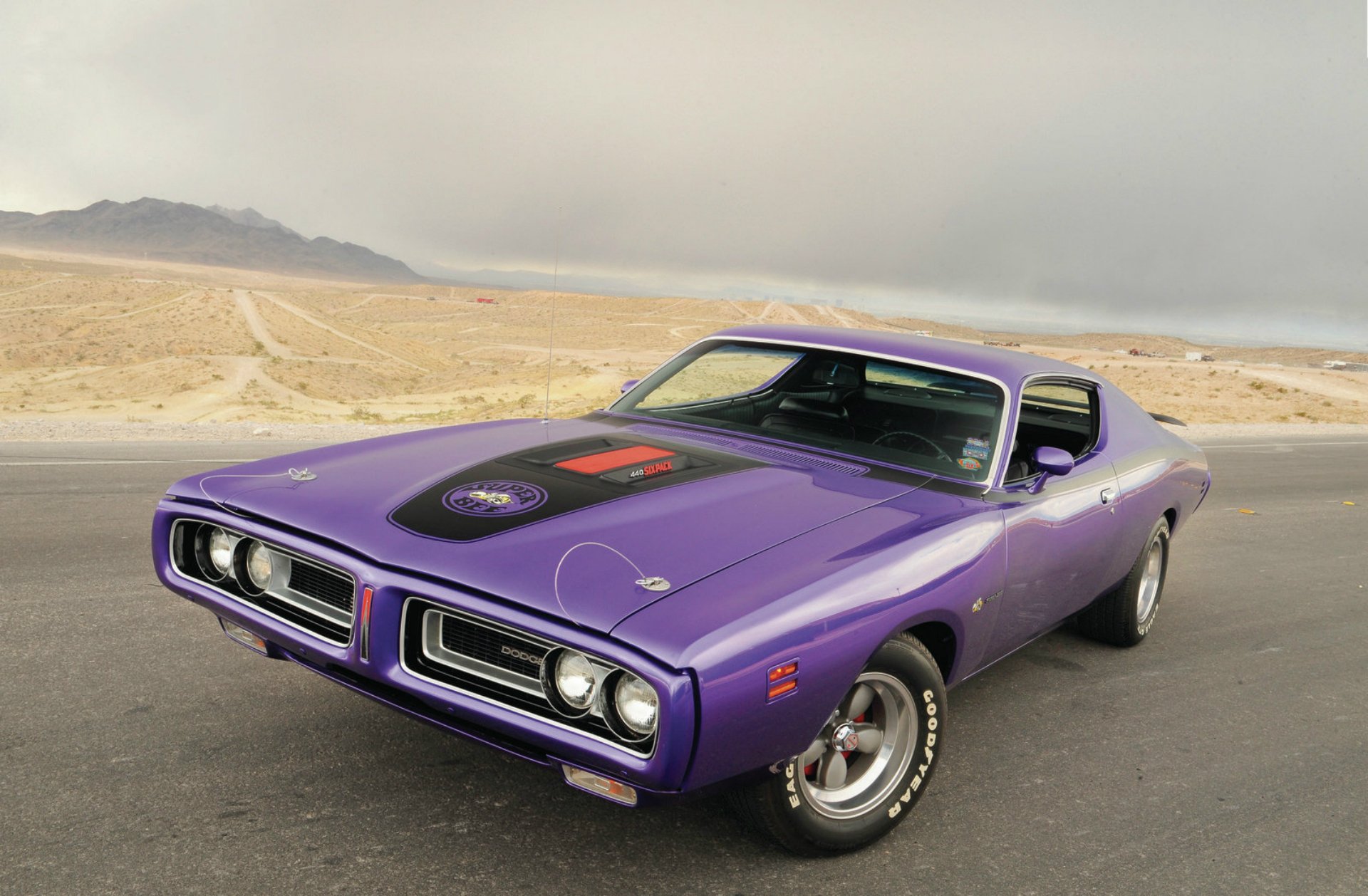 1971 dodge super bee muscle car landscape road wallpaper wallpaper