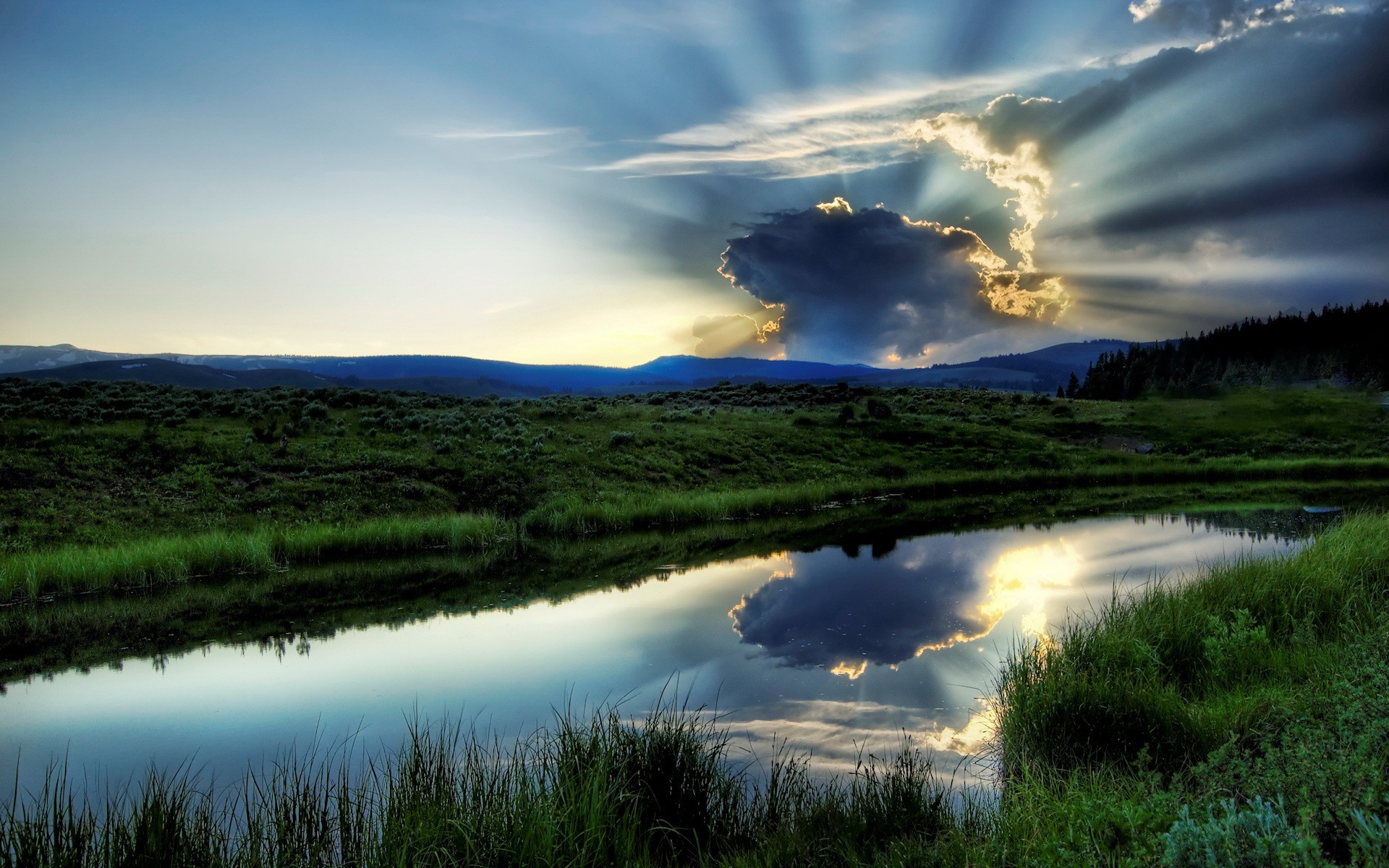 río lago agua vegetación cielo paisaje