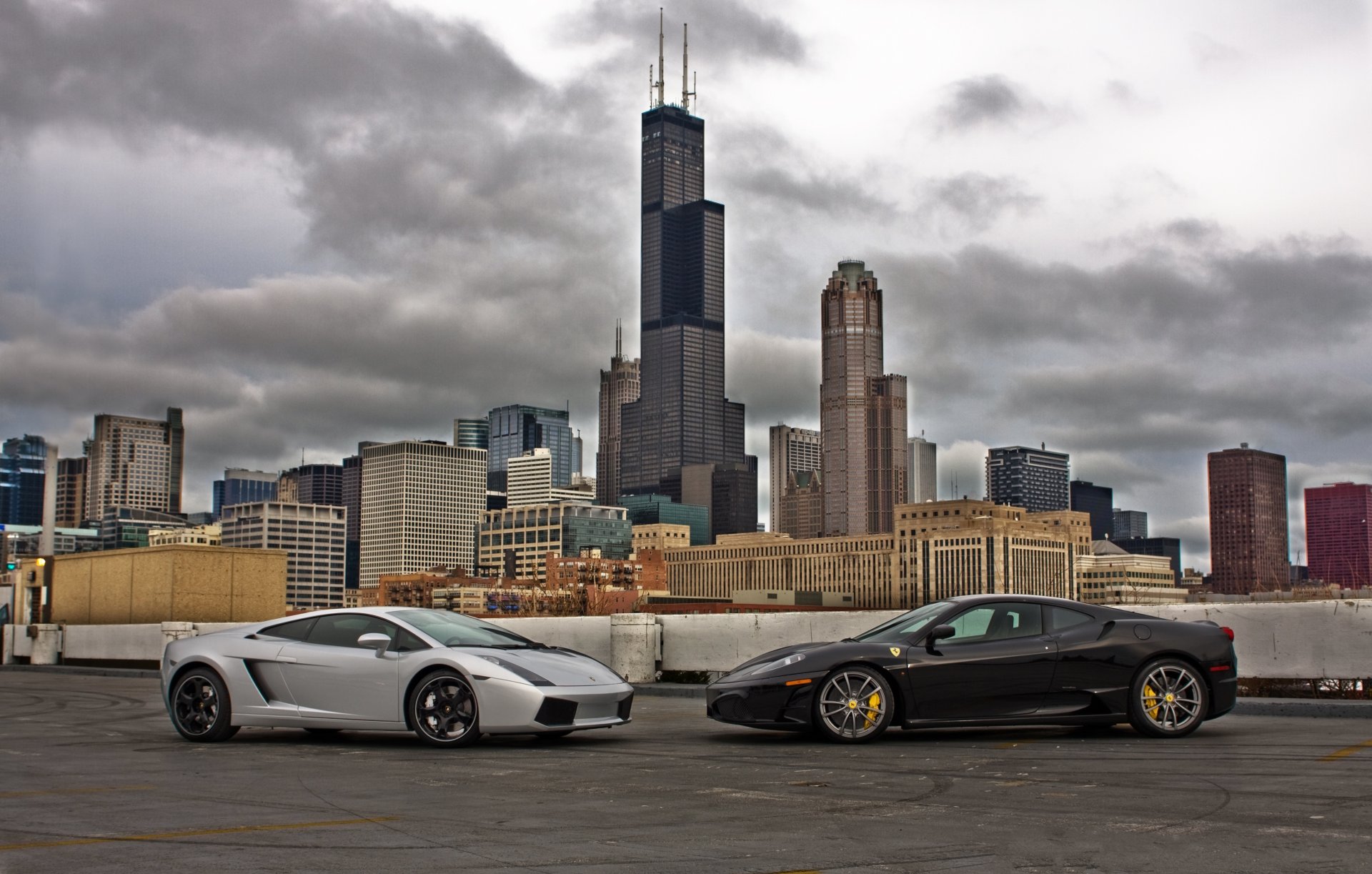 ferrari f430 black lamborghini gallardo silver chicago ferrari lamborghini silver sky cloud