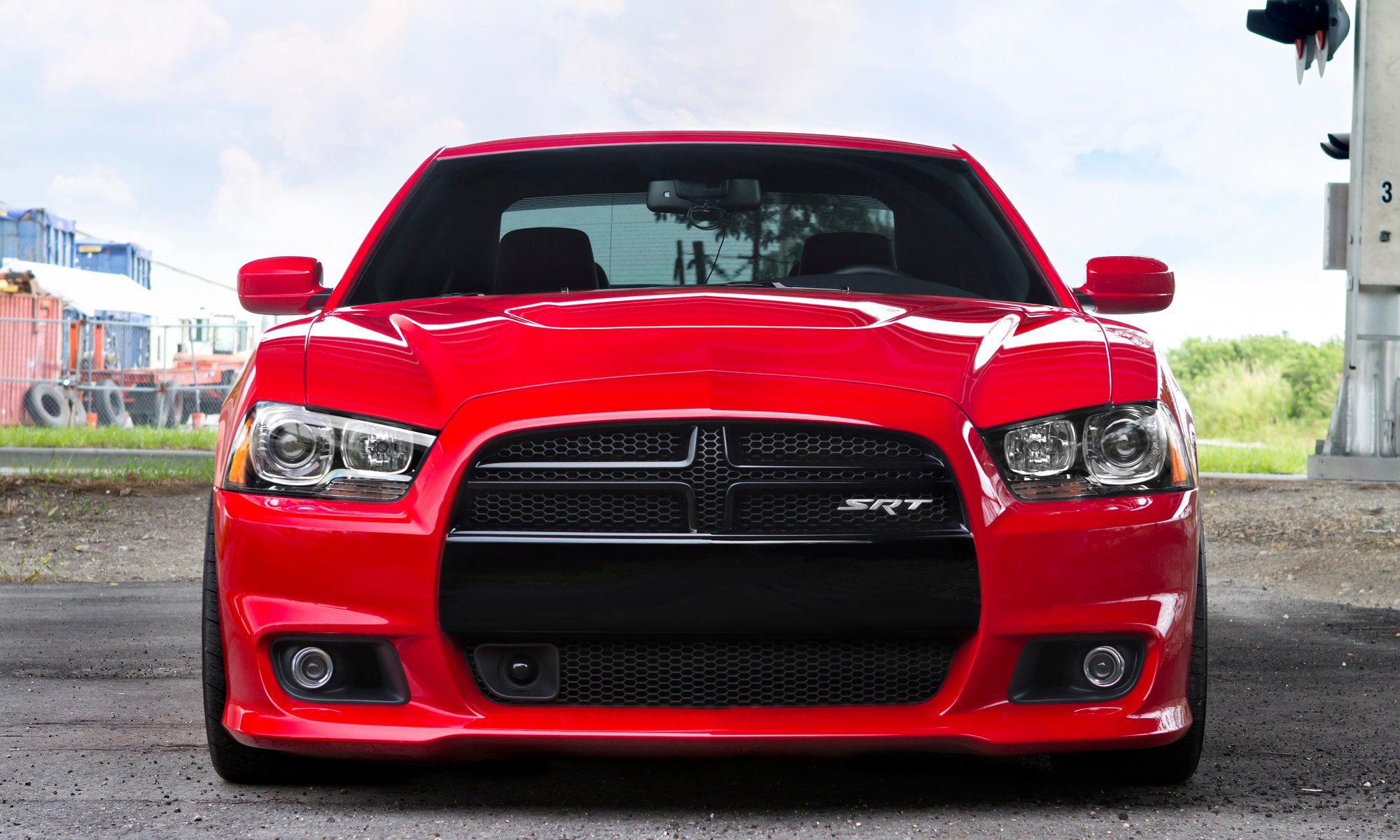 esquivar cargador srt8 auto coche tuning rojo frente