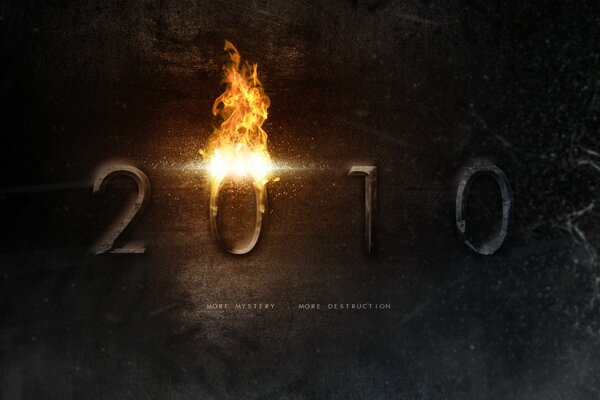 Nowy Rok 2010. Płonąca cyfra