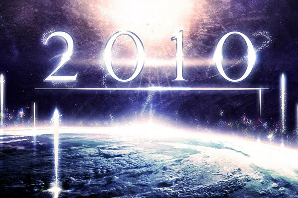 Salzen Sie den Planeten Neujahr