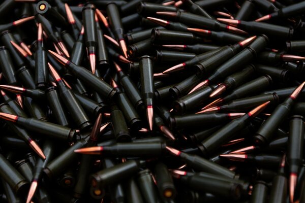 Black stylish cartridges for AK-47