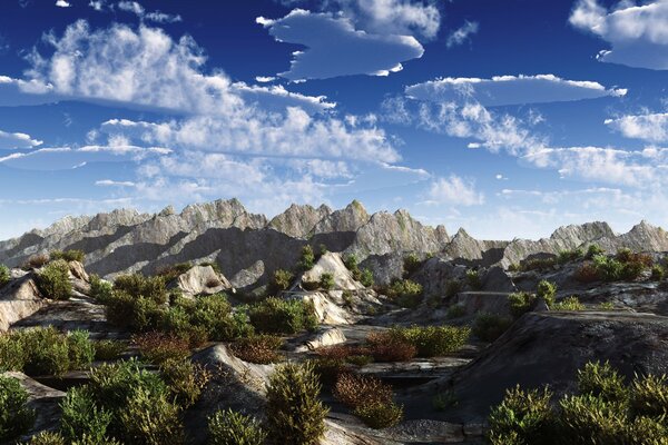 Belle nature. Ciel et montagnes