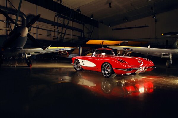 Chevrolet Corvette classic red