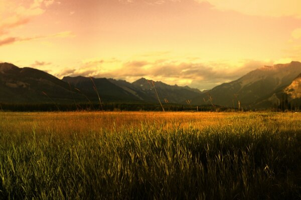 Mountains. Sunrise. Autumn