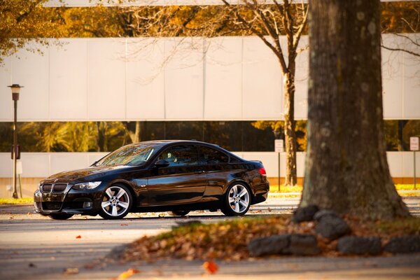 Imagen urbana de BMW en color negro