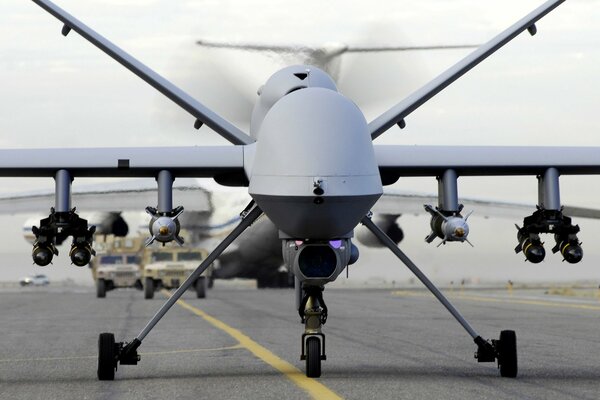 Unmanned reconnaissance aircraft with a camera