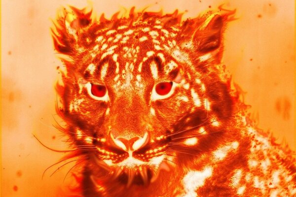 Simpatico cucciolo di tigre arancione brillante