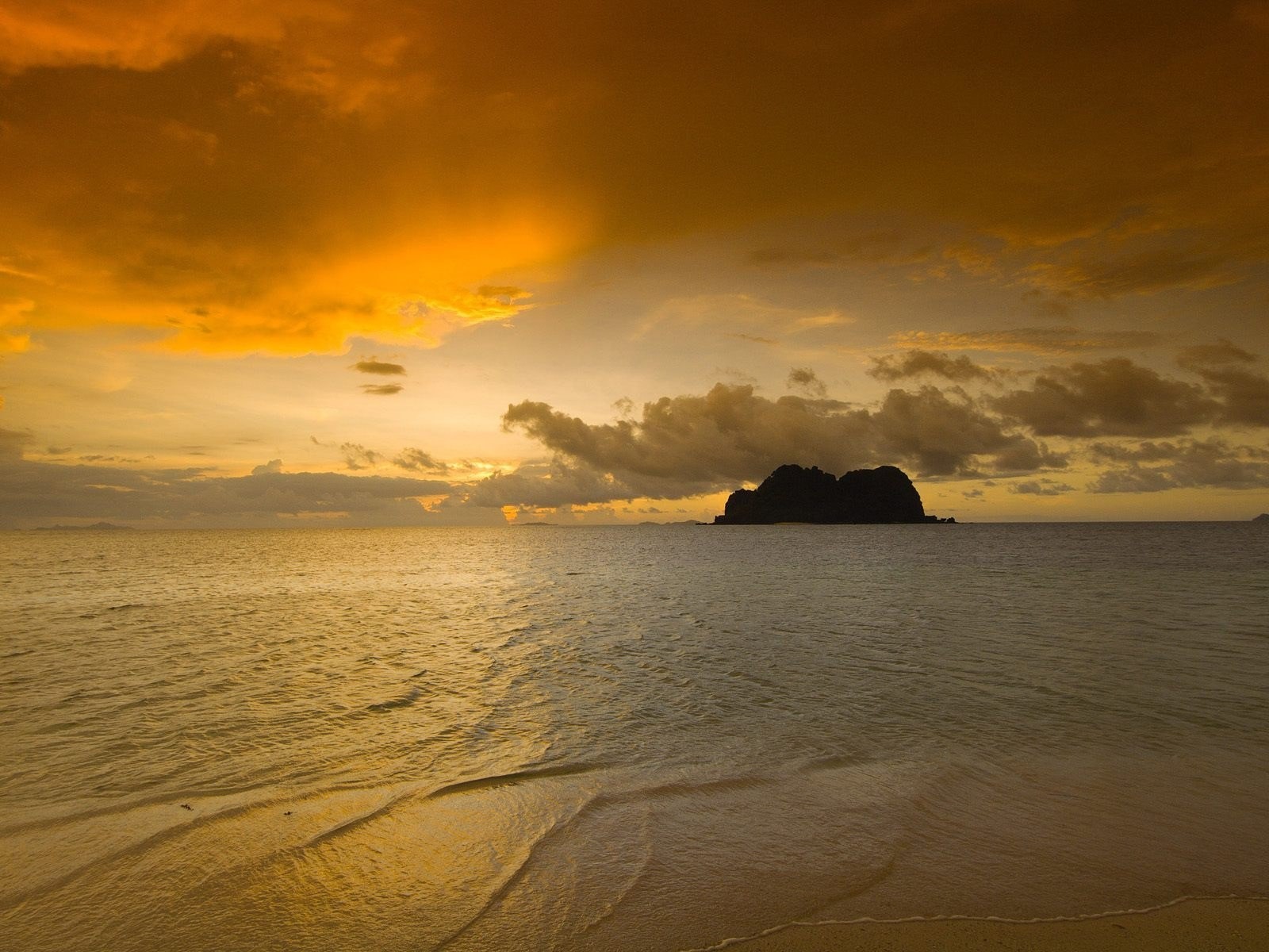 nature sea rock sunrise