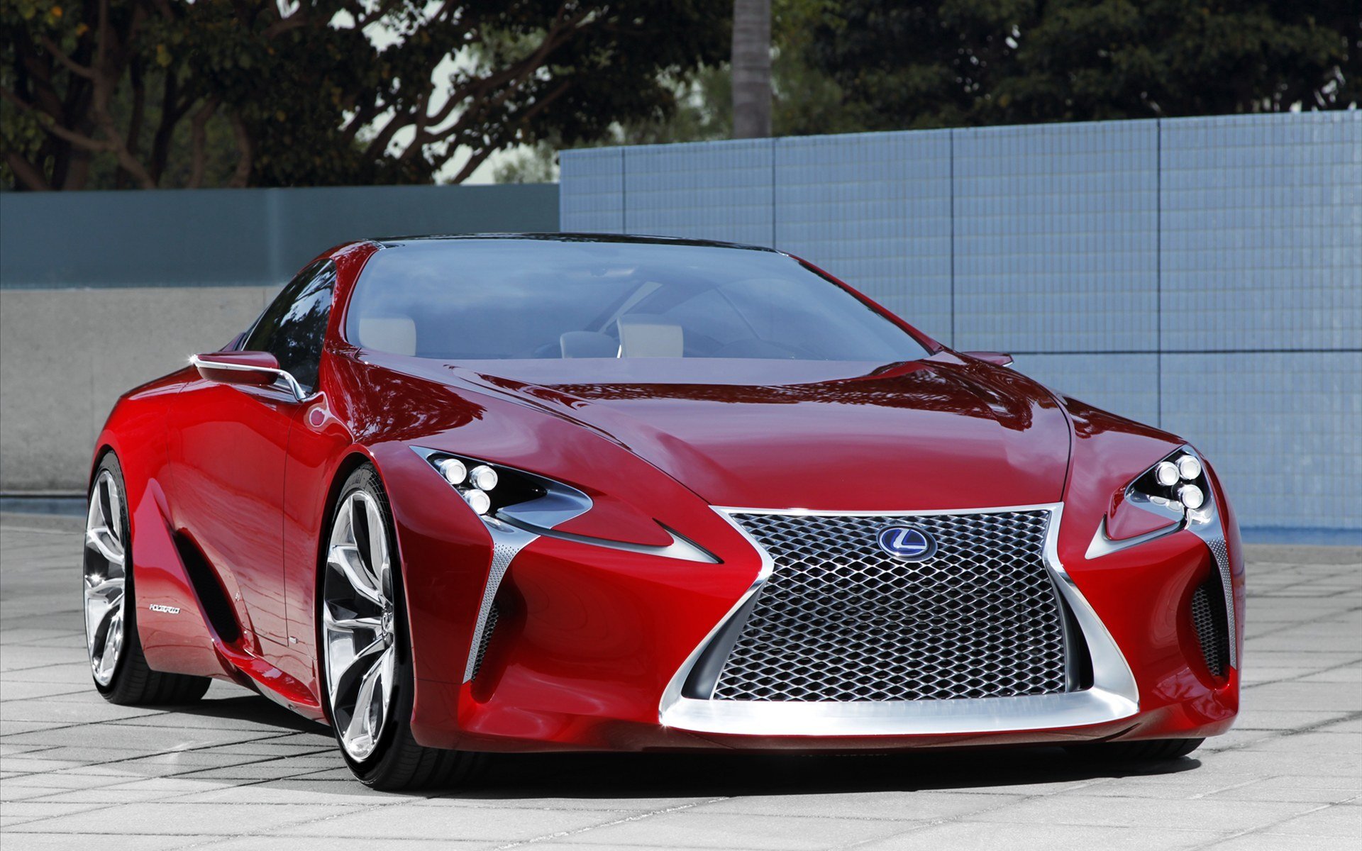 lexus lf-lc sport coupe concept samochód czerwony