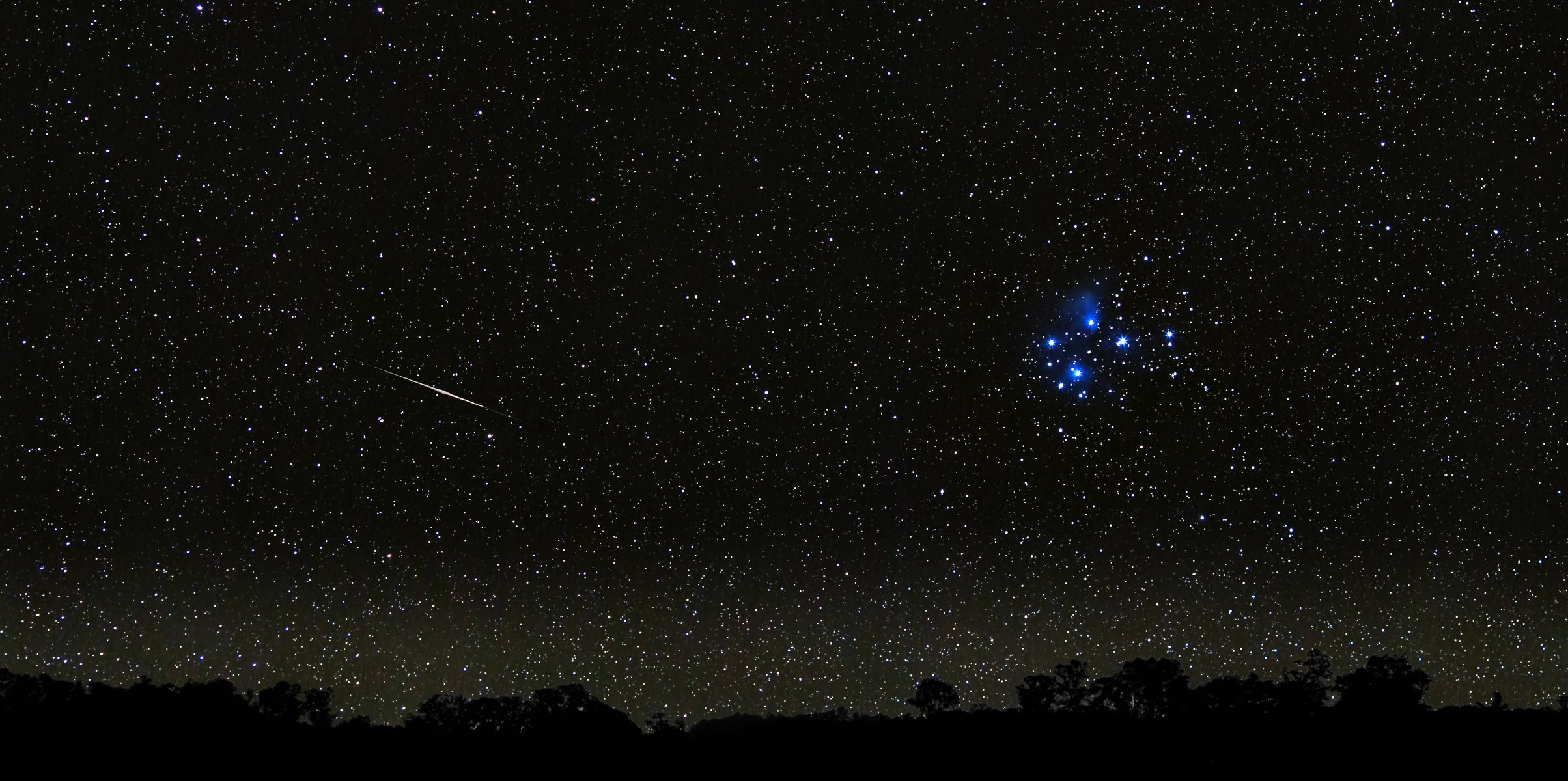 estrellas pléyades meteoro