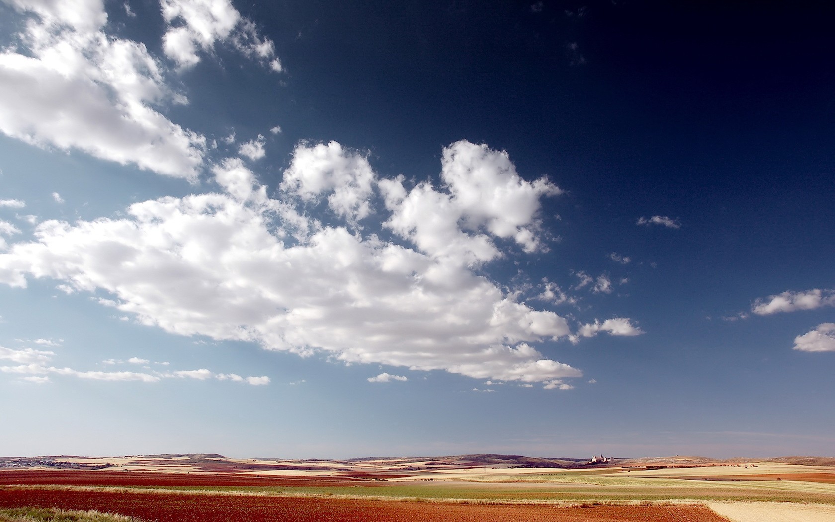 champ nuages plaine