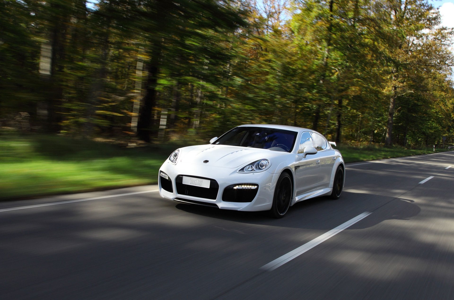 madera camino blanco velocidad porsche