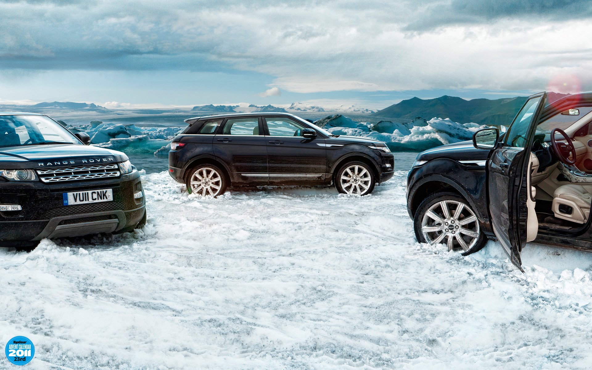 top gear calendario de adviento 23º top gear engranaje superior land rover range rover evoque land rover range rover ewok crossover nieve cielo nubes