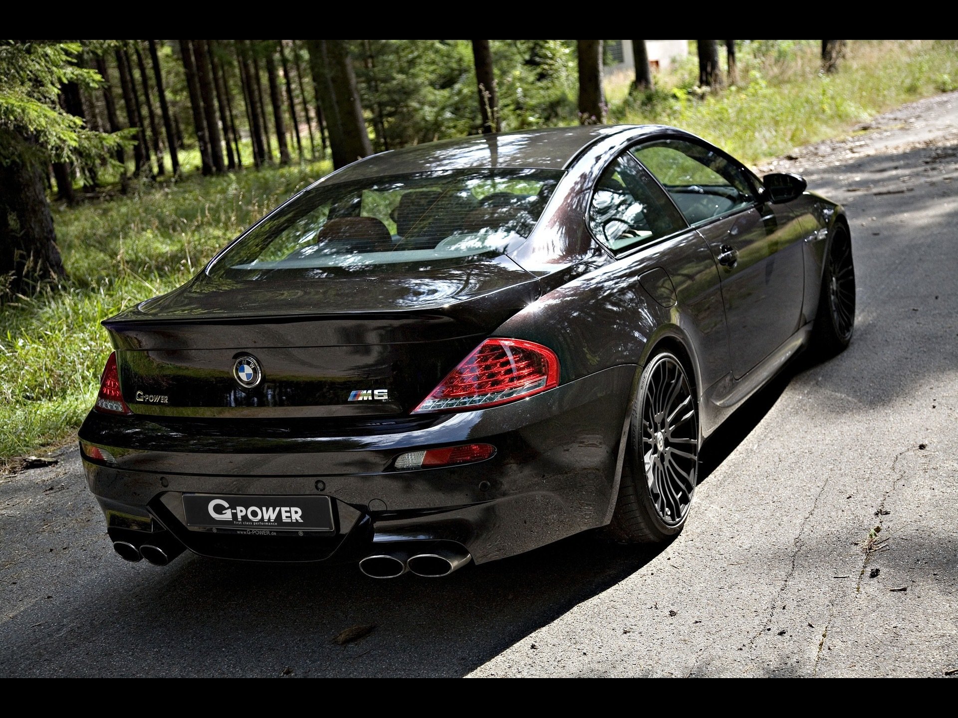 bmw m6 g-power czarny las