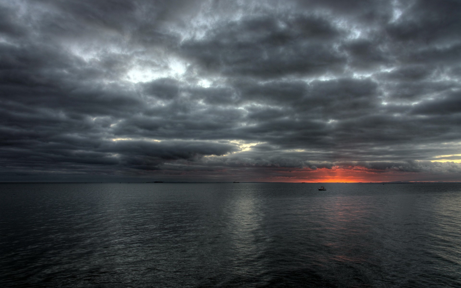 ciel mer soleil coucher de soleil