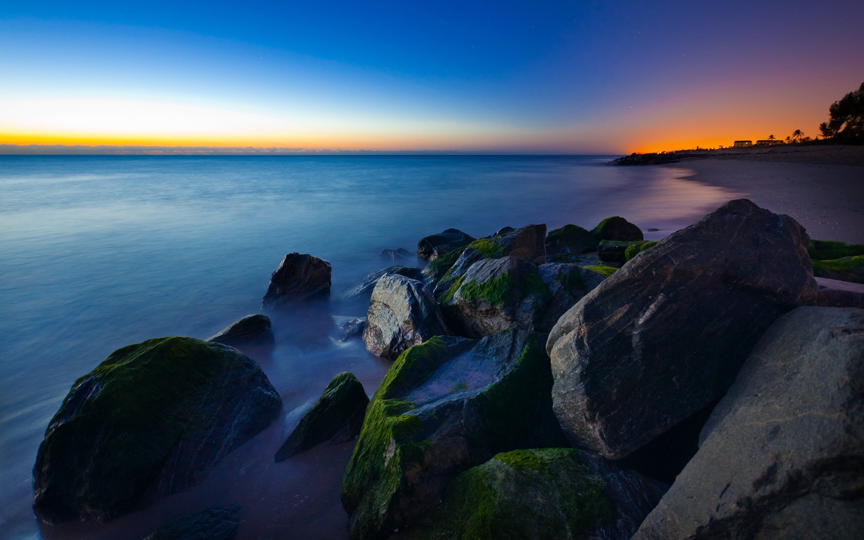 ocean skały niebo piasek