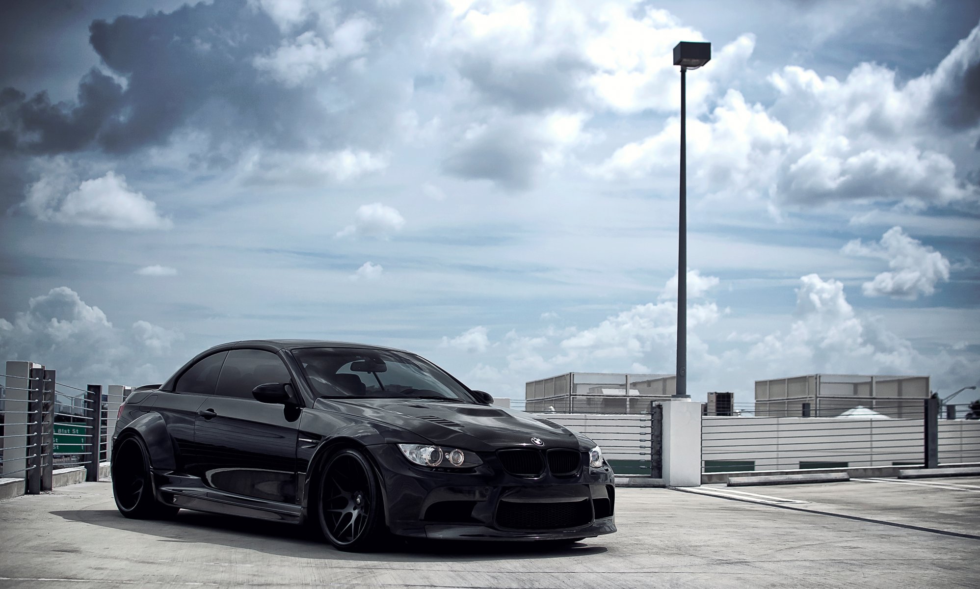 bmw m3 e93 black bmw convertible sky cloud