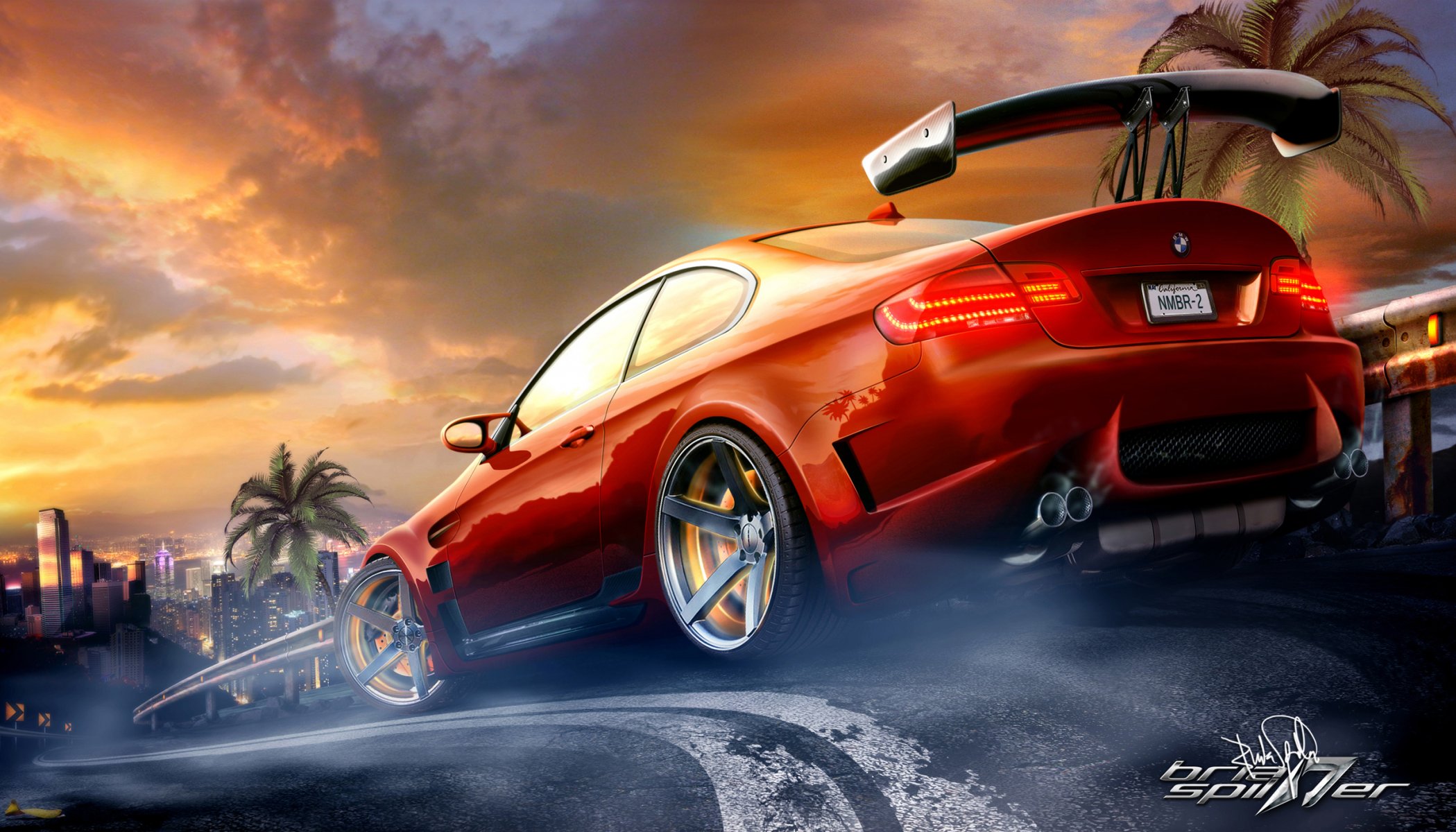 bmw m3 bmw e92 photoshop rysunek