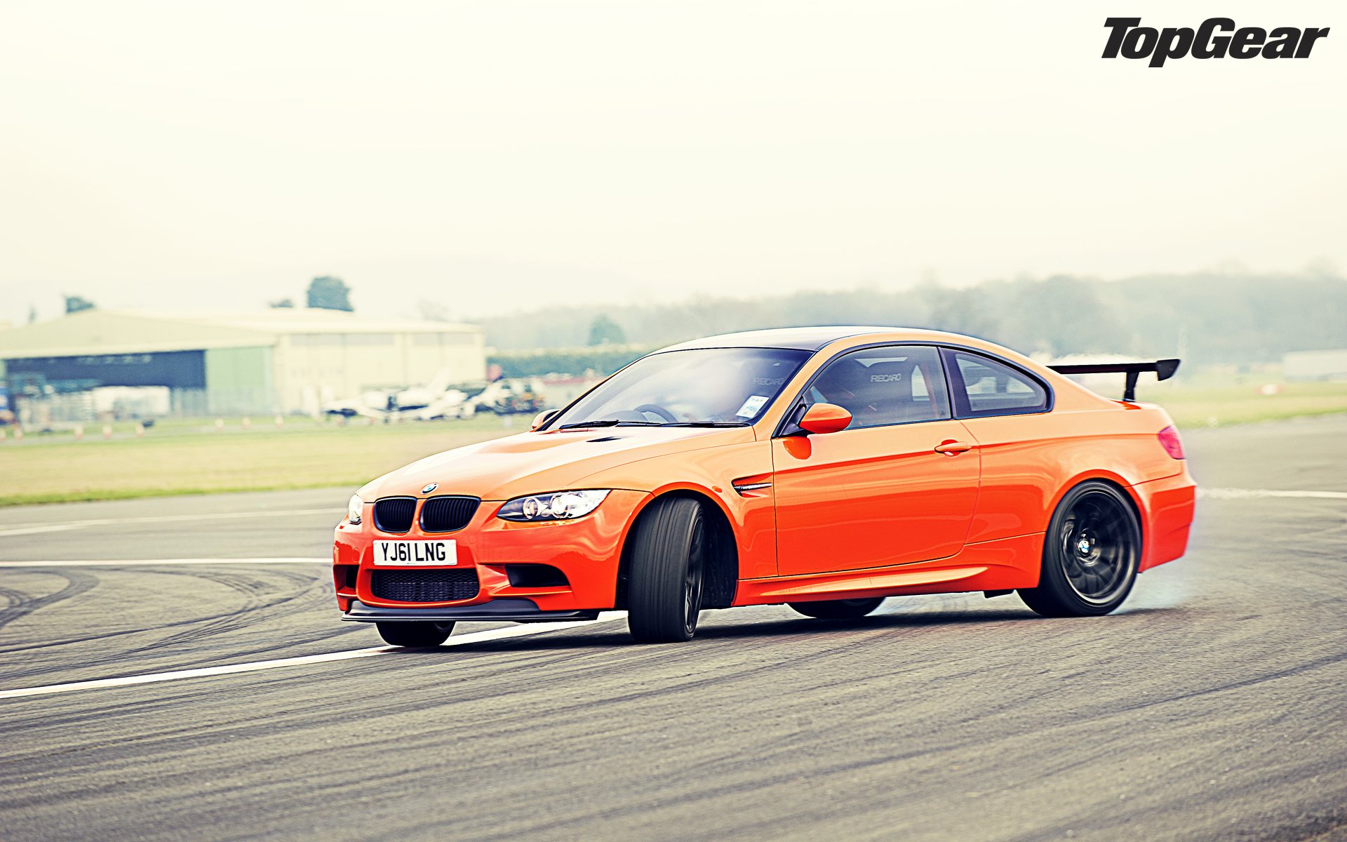 top gear top gear top gear the best TV show bmw m3 gts bmw gts orange supercar front end skid drift track