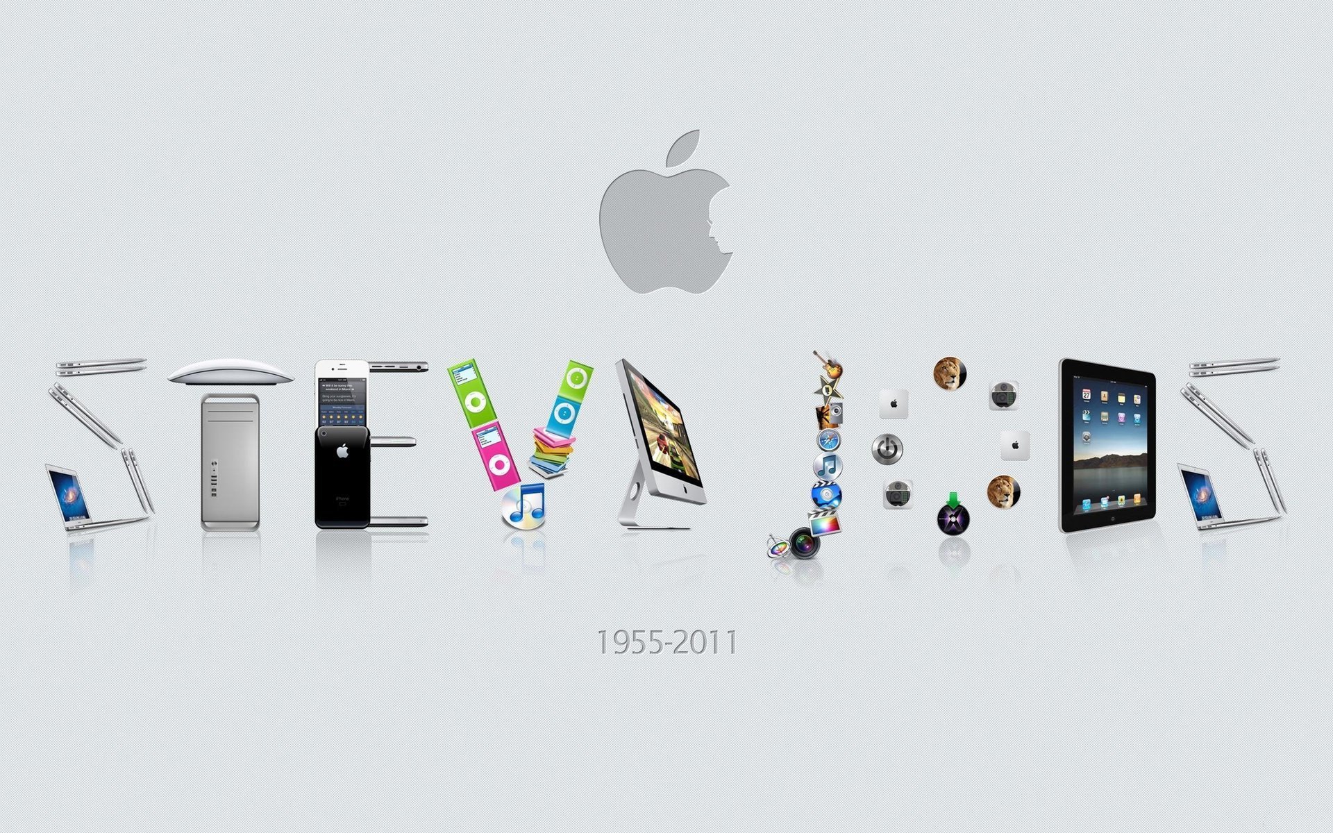 teve jobs 1955-2011 year apple wallpaper