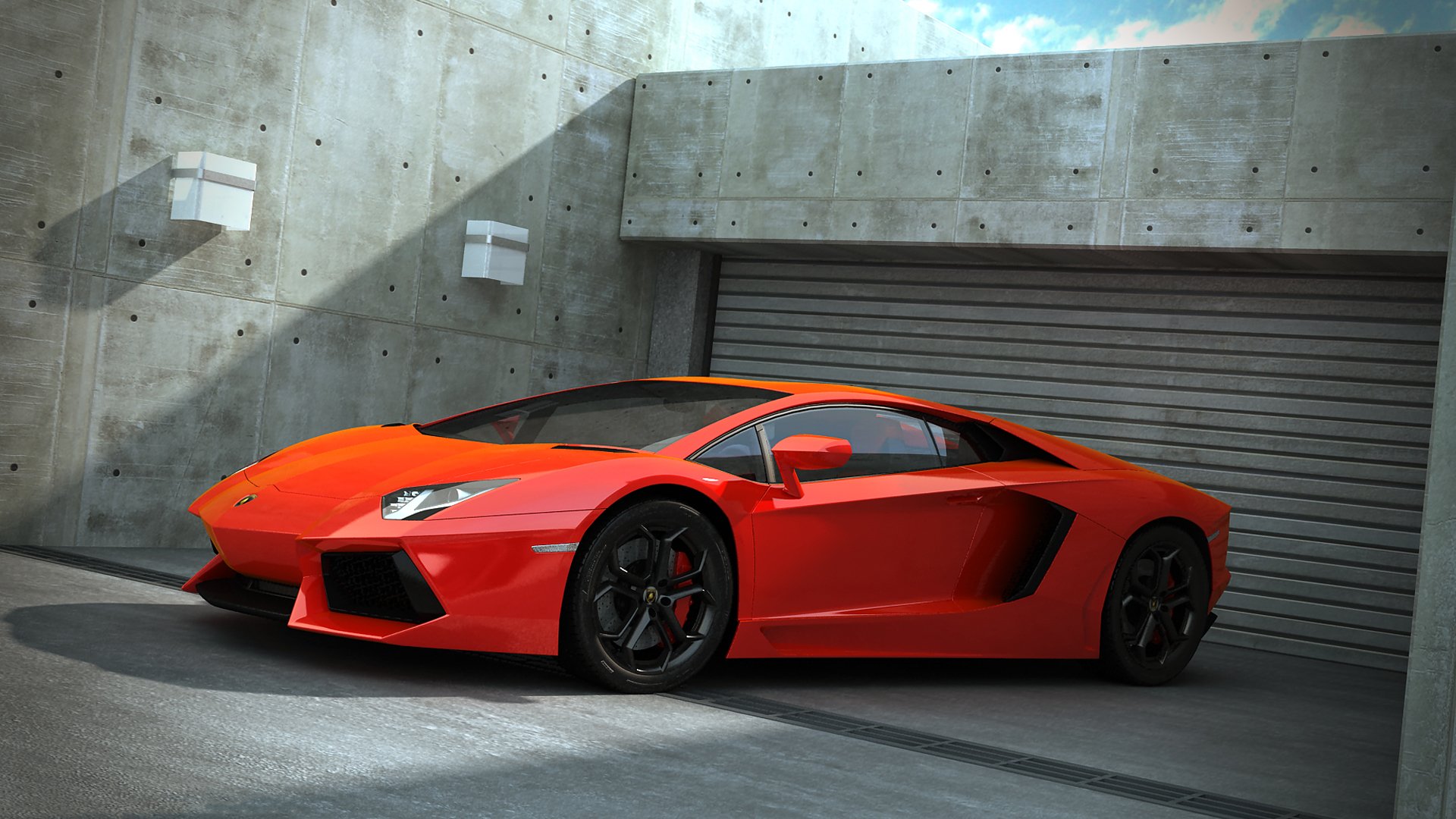 lamborghini aventador garaje naranja