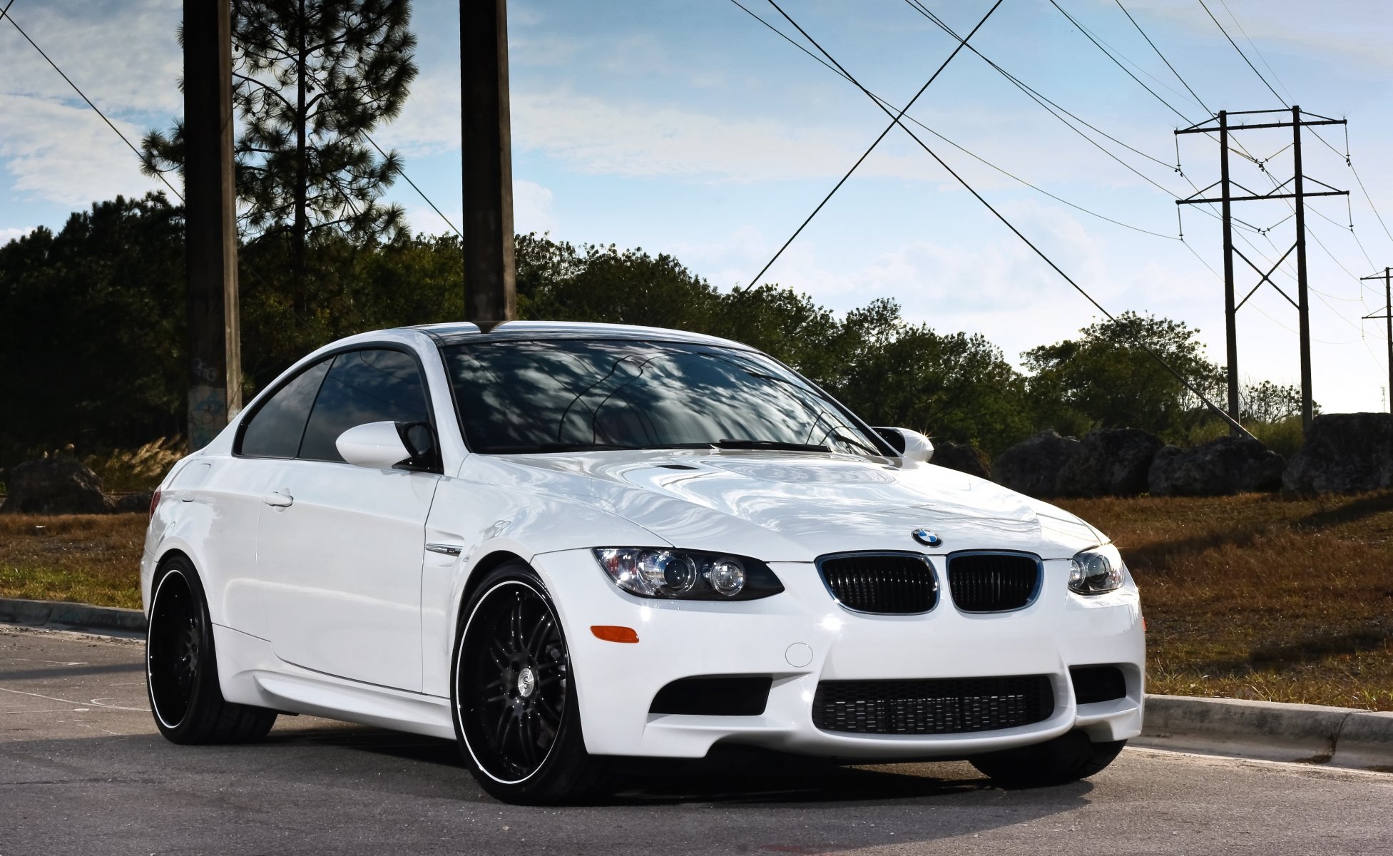 bmw m3 e92 roues blanc bmw jantes ligne électrique