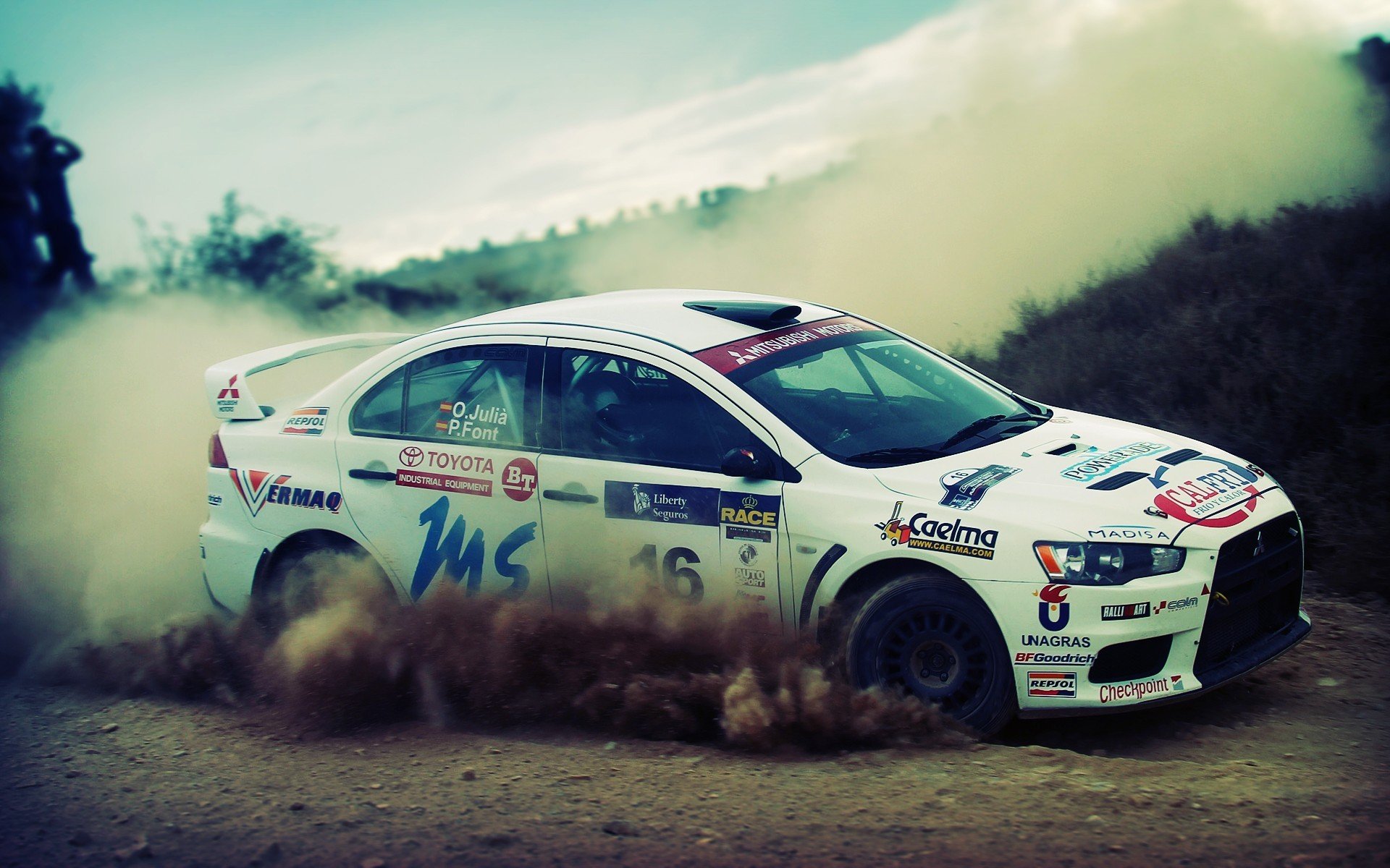 rally deriva polvere girare ghiaia rally mitsubishi professioni evoluzione x fuoristrada deriva auto