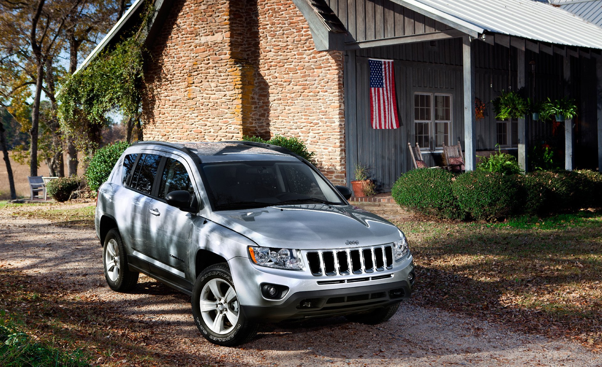 coche suv jeep casa patio jeep brújula