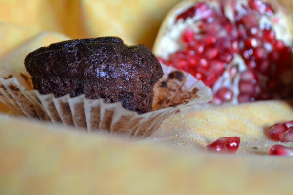 Food cake fruit pomegranate