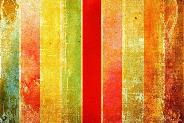 Colored abstract stripes of warm shades