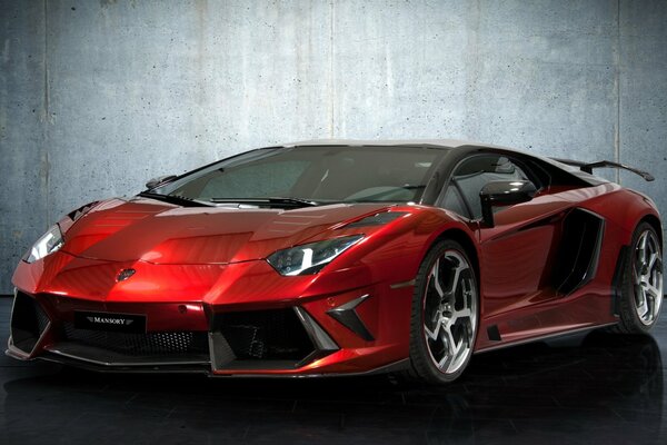 Lamborghini rojo super Tuning