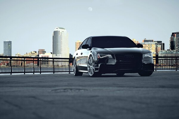 Audi a8, desktop wallpapers, car in the city