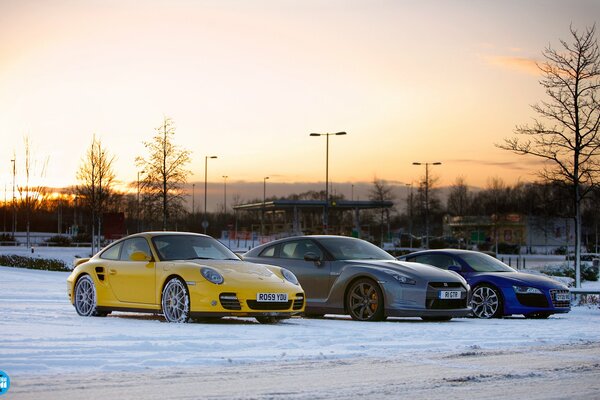 The most beautiful sports cars. Nissan, Audi, Porsche