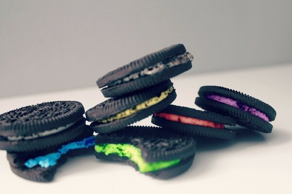 Galletas con rellenos multicolores