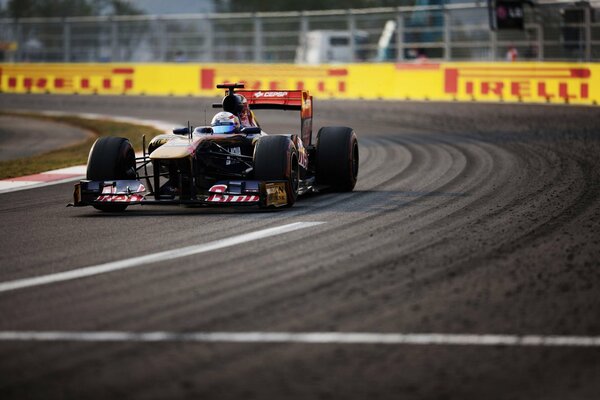 Racing car on the track