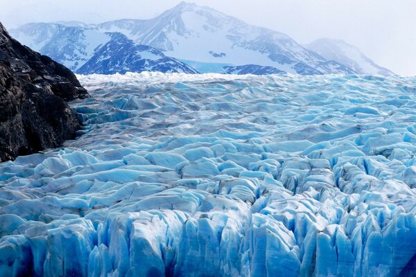 Beautiful nature and ice in winter