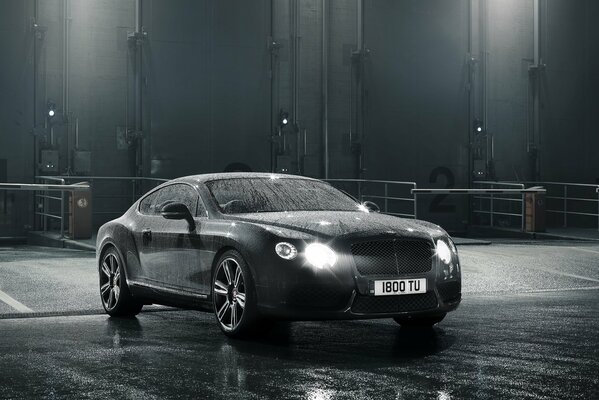 Night. Rain. And she.. Bentley Continental