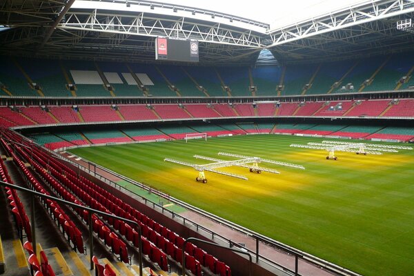 Das Stadion wartet auf die Fans