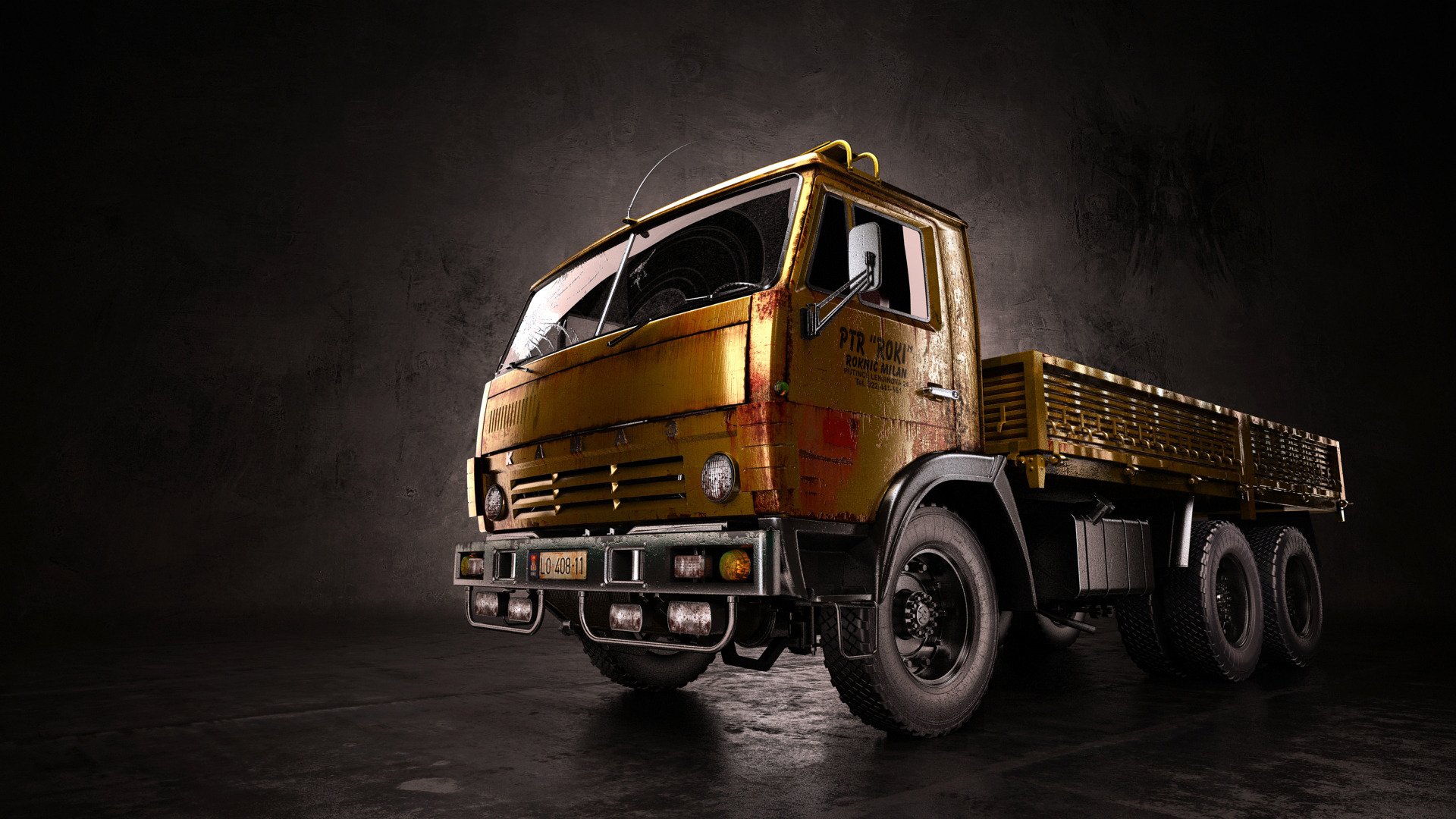 kamaz ciężarówka render