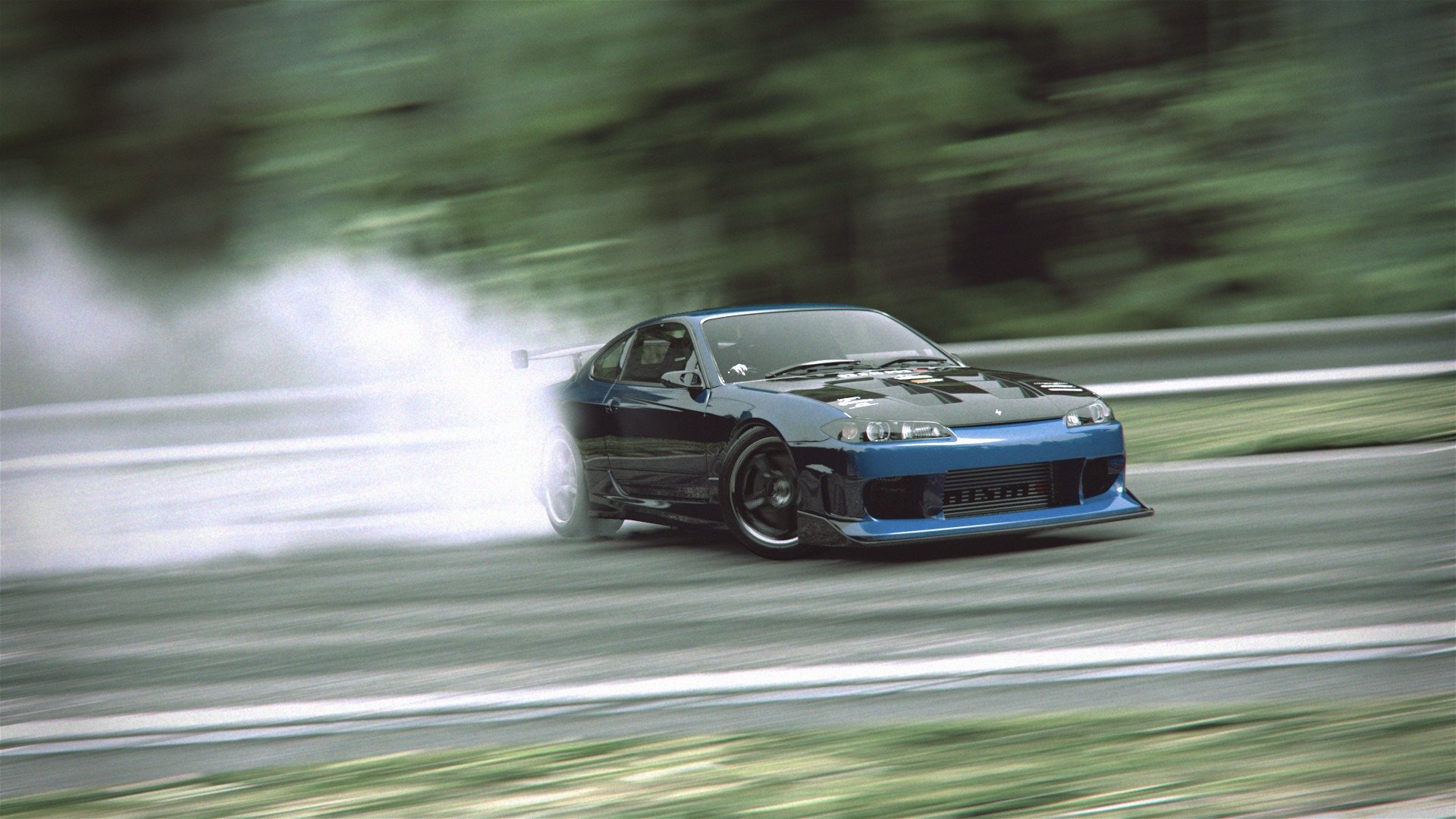 nissan silvia s15 tuning drift driften schleudern rauch