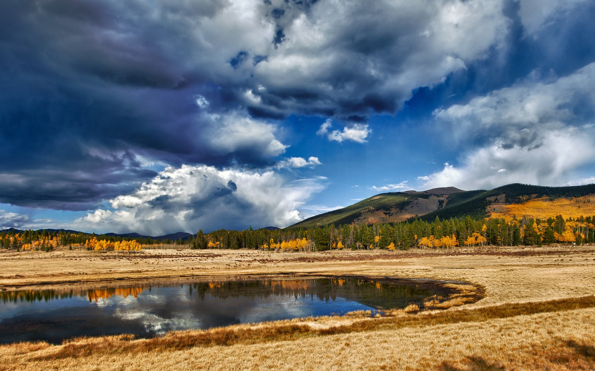 landschaft wolken himmel natur see