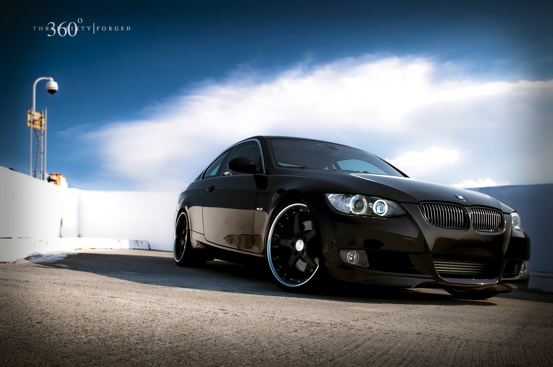 bmw 335i 360 forgé beha coupé papier peint ciel nuages